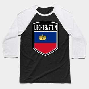 Flag Shield - Liechtenstein Baseball T-Shirt